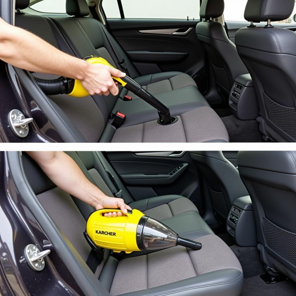 Cleaning Car Interior with Karcher Vacuum