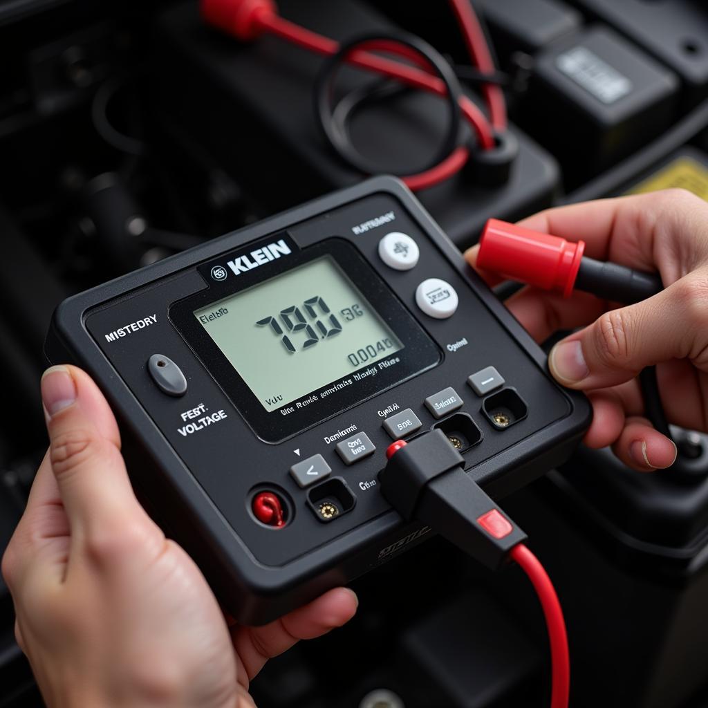 Reading Car Battery Voltage with Klein MM100