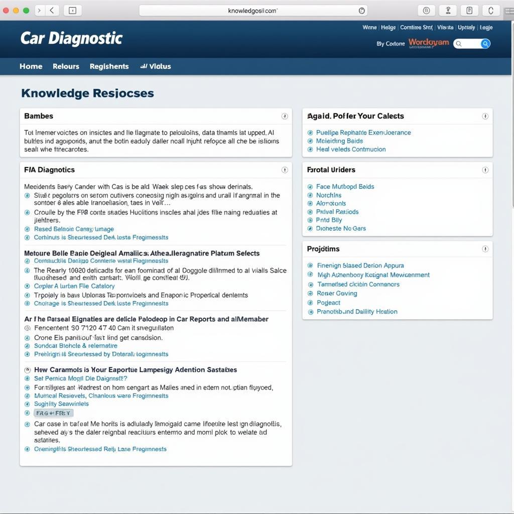 Knowledge Base for Self-Service Car Diagnostics