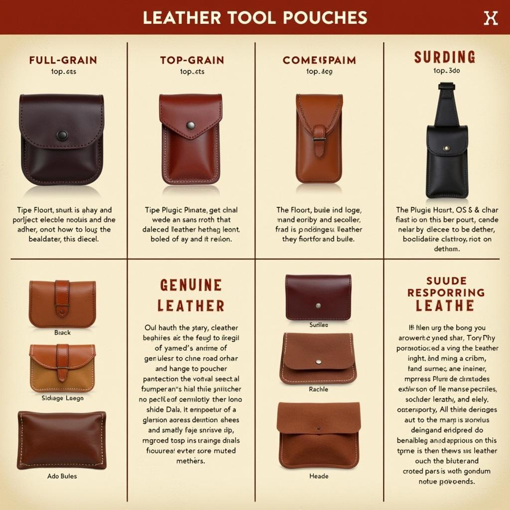 Different Leather Types for Tool Pouches