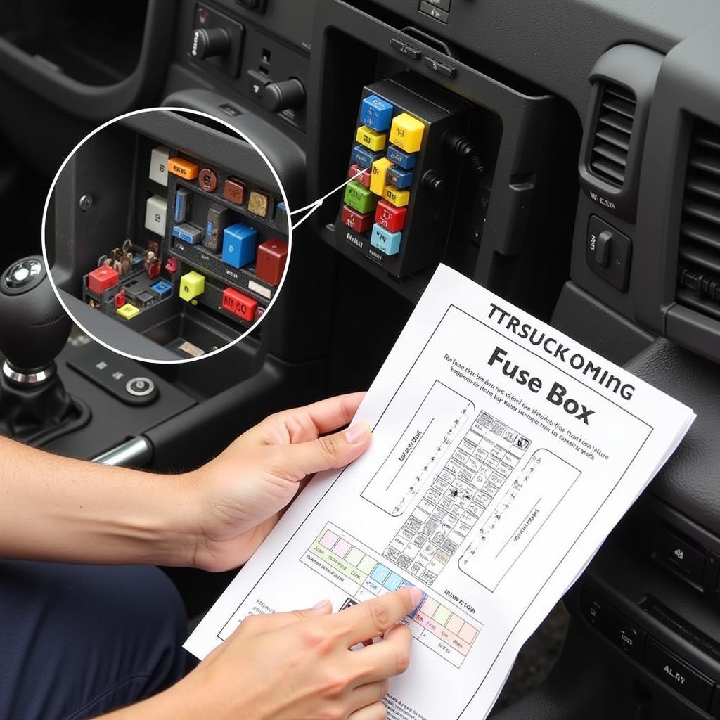 Identifying the correct car fuse using the fuse box diagram