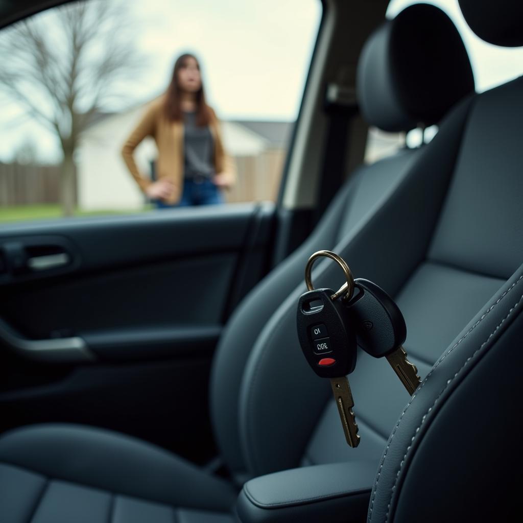 Locked keys inside a car