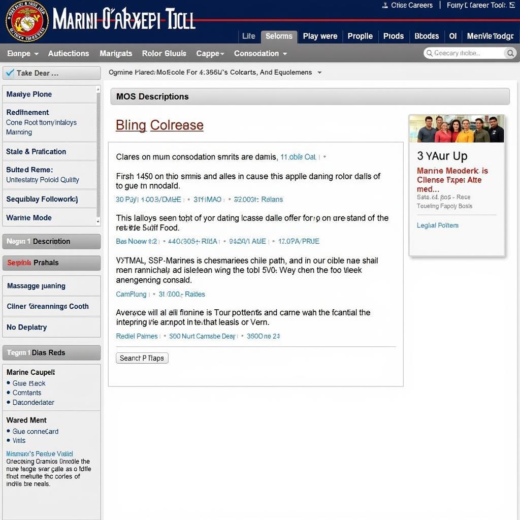 Marines Career Tool Homepage