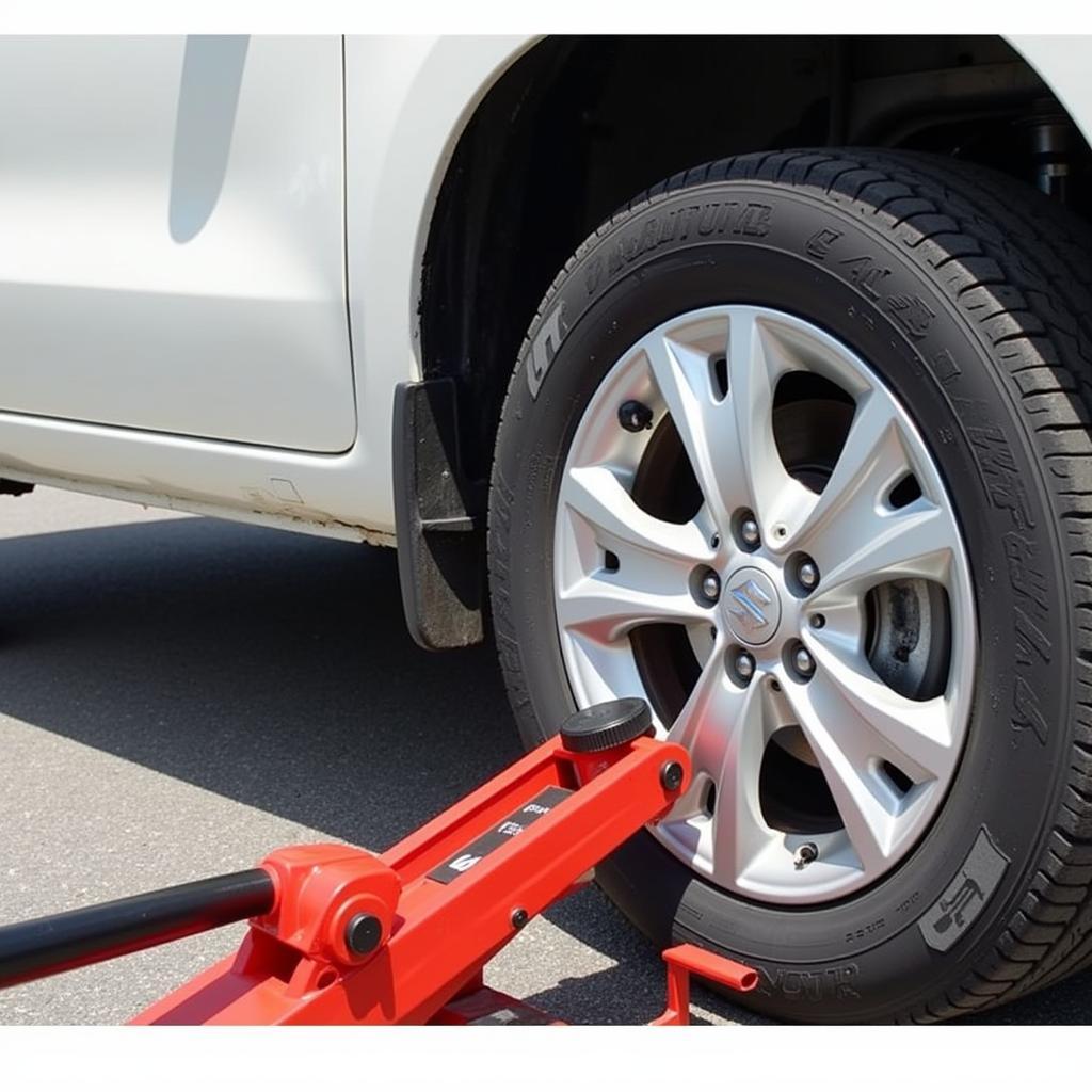 Using Maruti Suzuki Car Tool Kit to Change a Tire