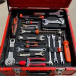 Organized mechanic tool kit for efficient workflow