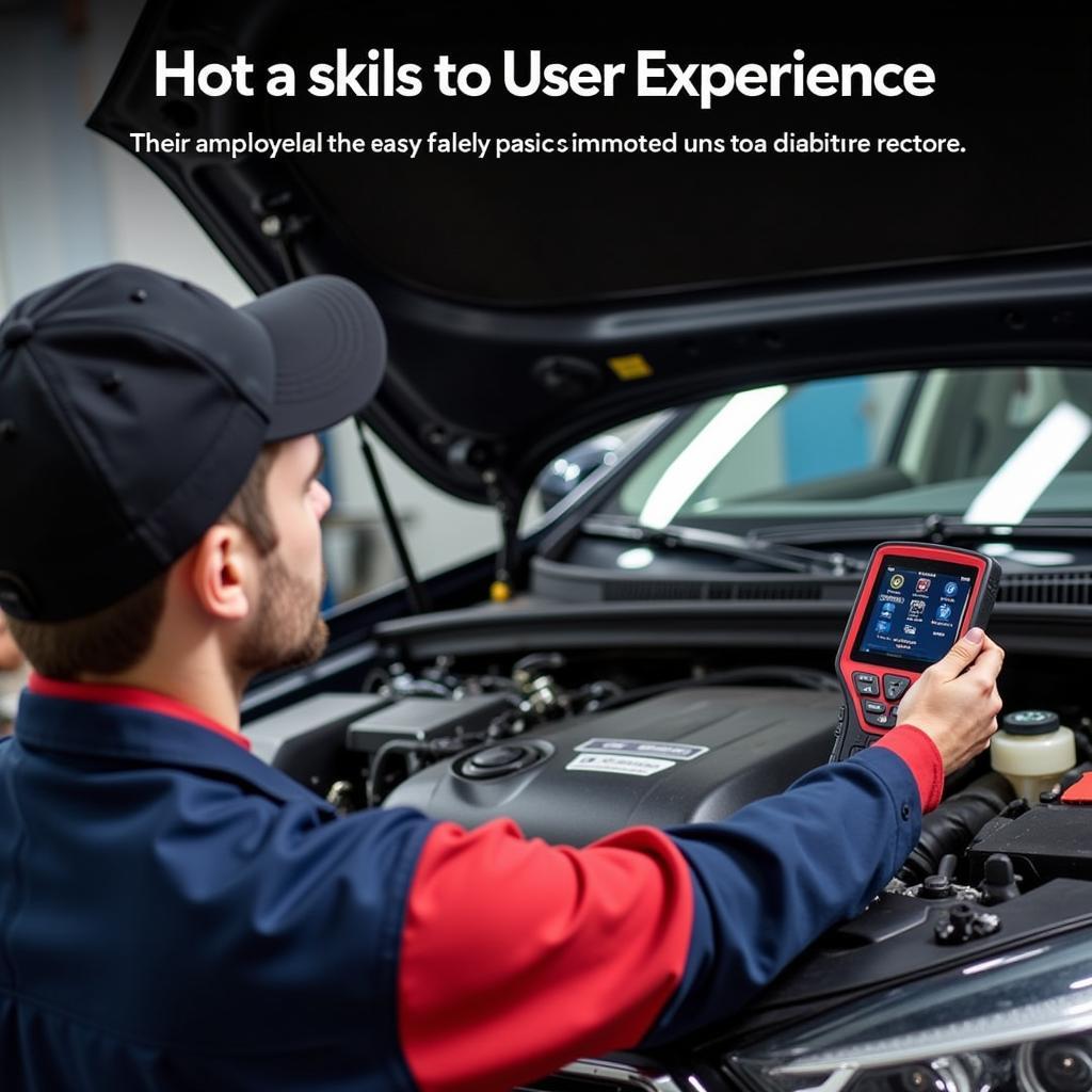 Mechanic Using a Diagnostic Tool Effectively