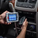 Mechanic using OBD-II Scanner