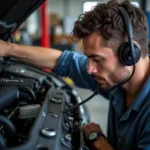 Using a Mechanic's Stethoscope