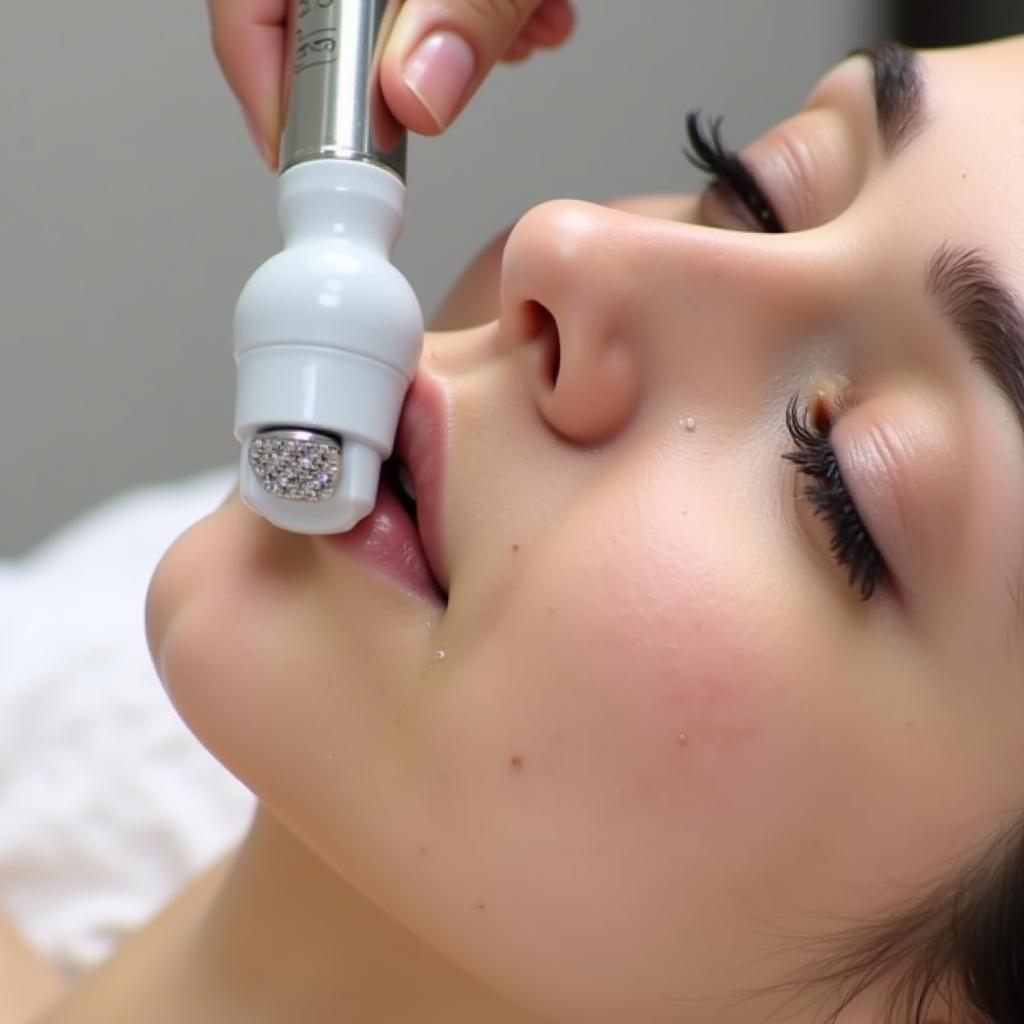 Microdermabrasion Machine in Use