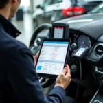 Modern Car Salesman Tools: CRM and Diagnostic Equipment