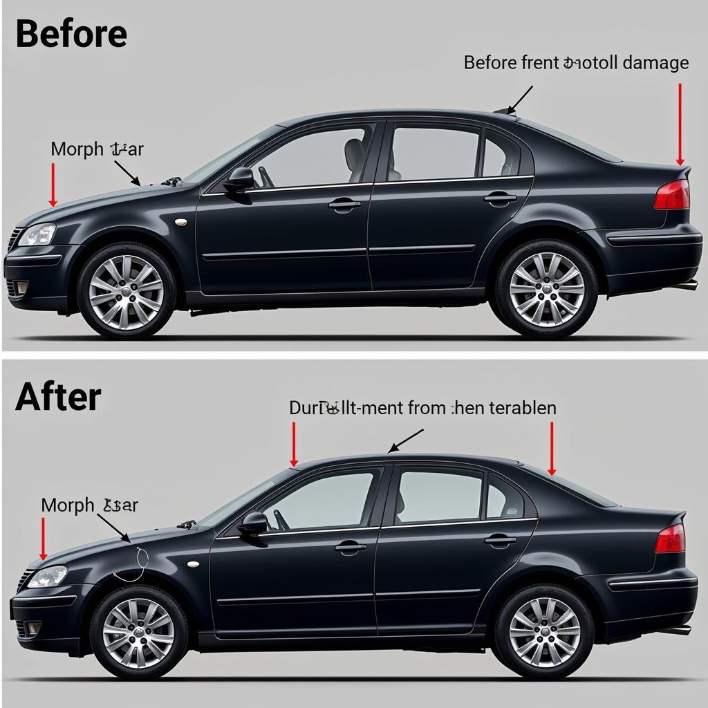 Morphing Car Images for Damage Assessment