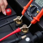 Using a multimeter to test a car battery