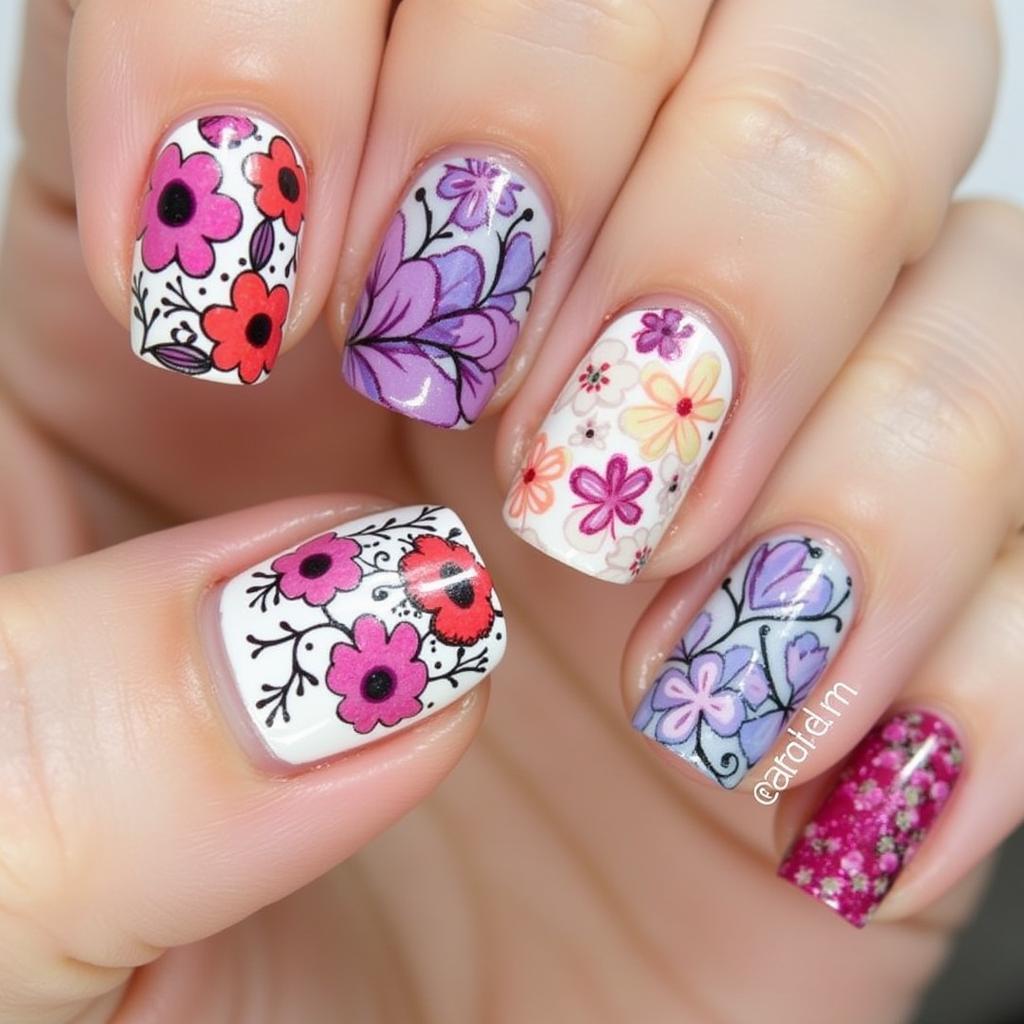 Nail Art Design Using Ink