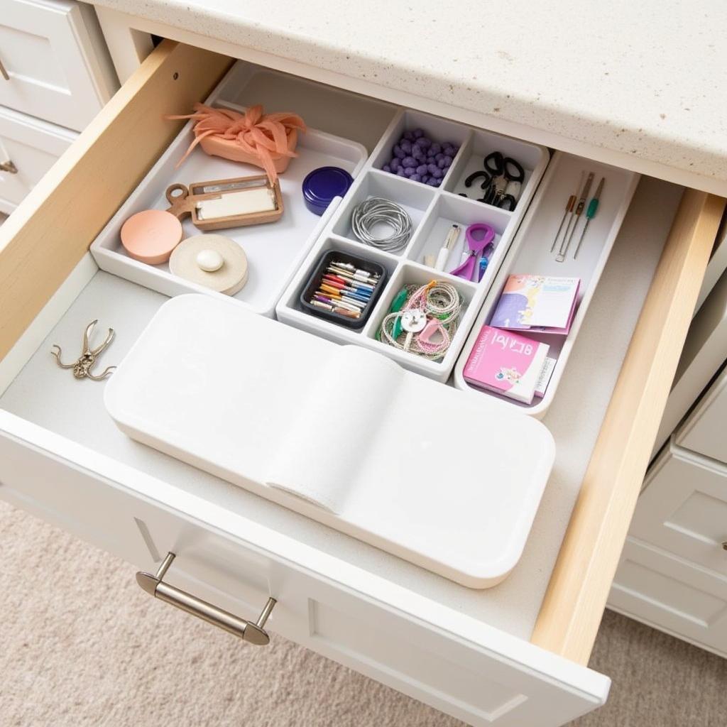 Nail Care Tools Stored in a Designated Drawer