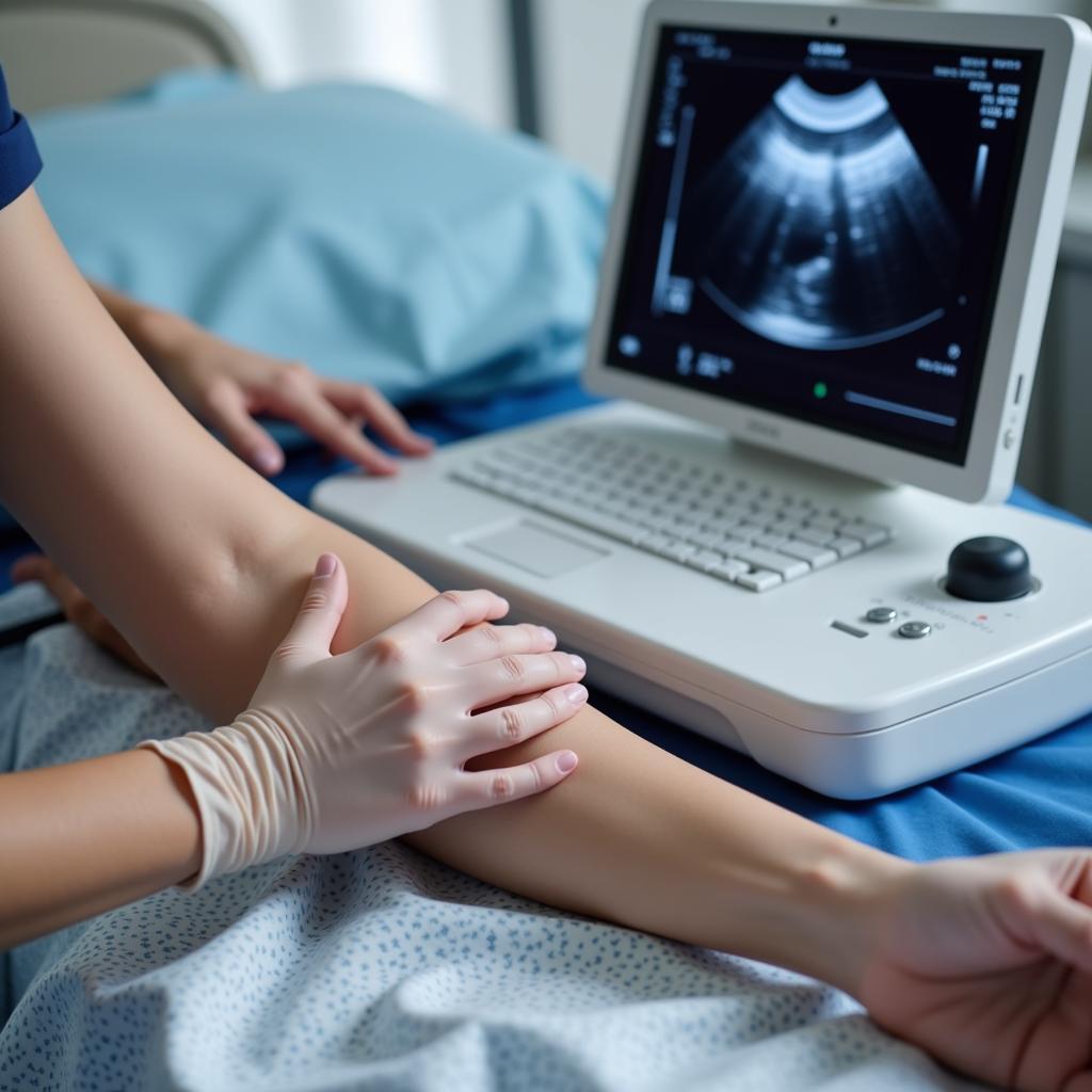 Nurse Performing Point-of-Care Ultrasound