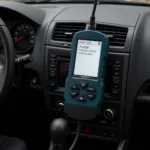 OBD Tool Connected to Car Dashboard