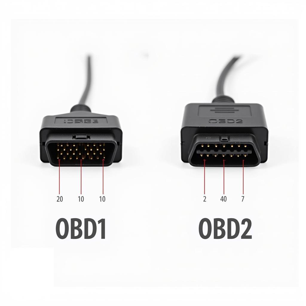 Comparison of OBD1 and OBD2 Diagnostic Connectors