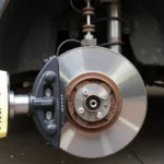 On-Car Brake Rotor Turning Tool in Action