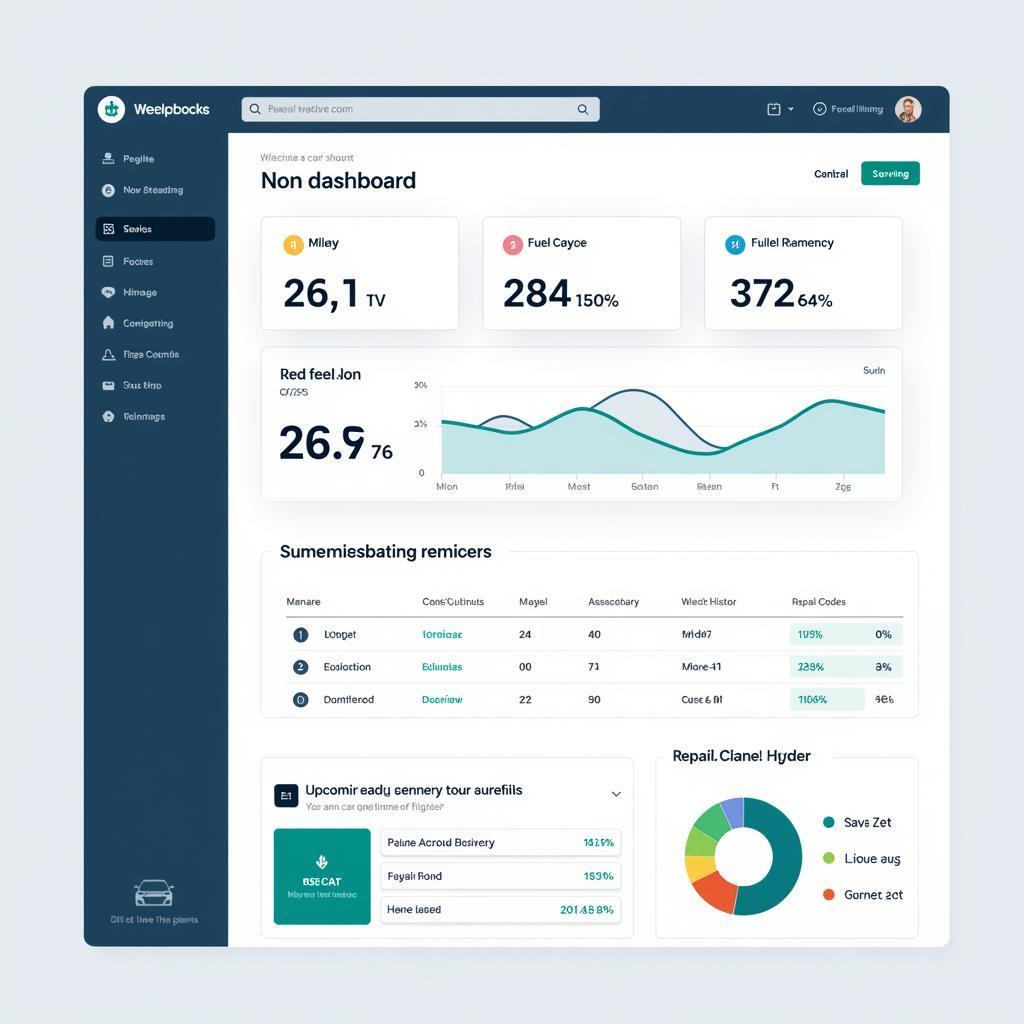 Online Car Sharing Tools Dashboard