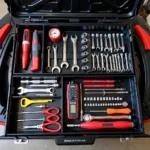 Organized Car Toolkit for Efficient Maintenance