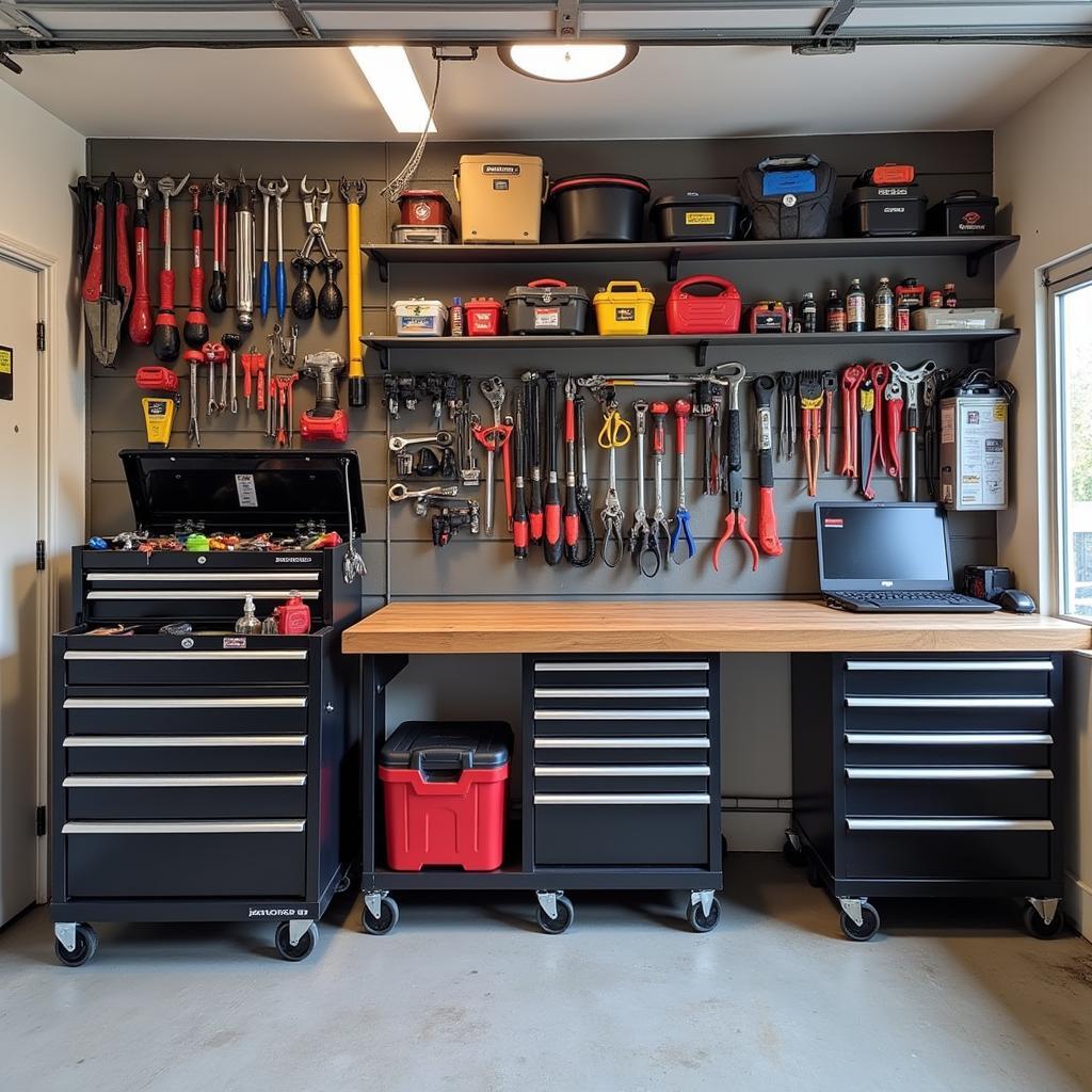 Organized Tool Storage in an eBay Car Garage