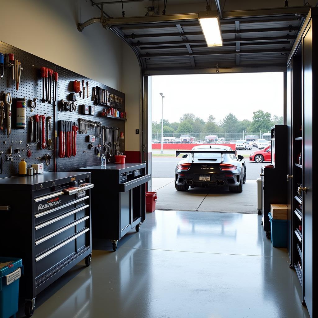 Organized Race Car Garage