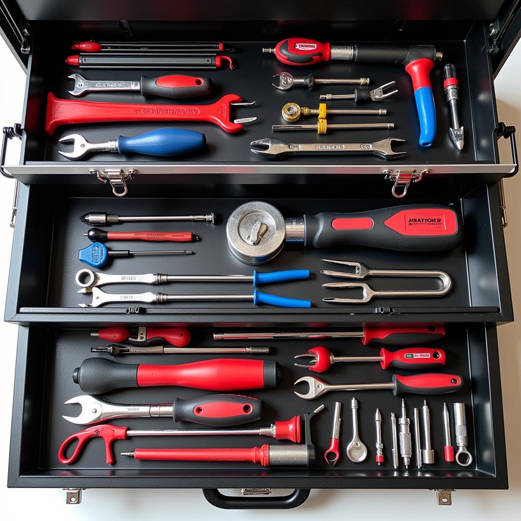 Organized Toolbox with Labeled Compartments