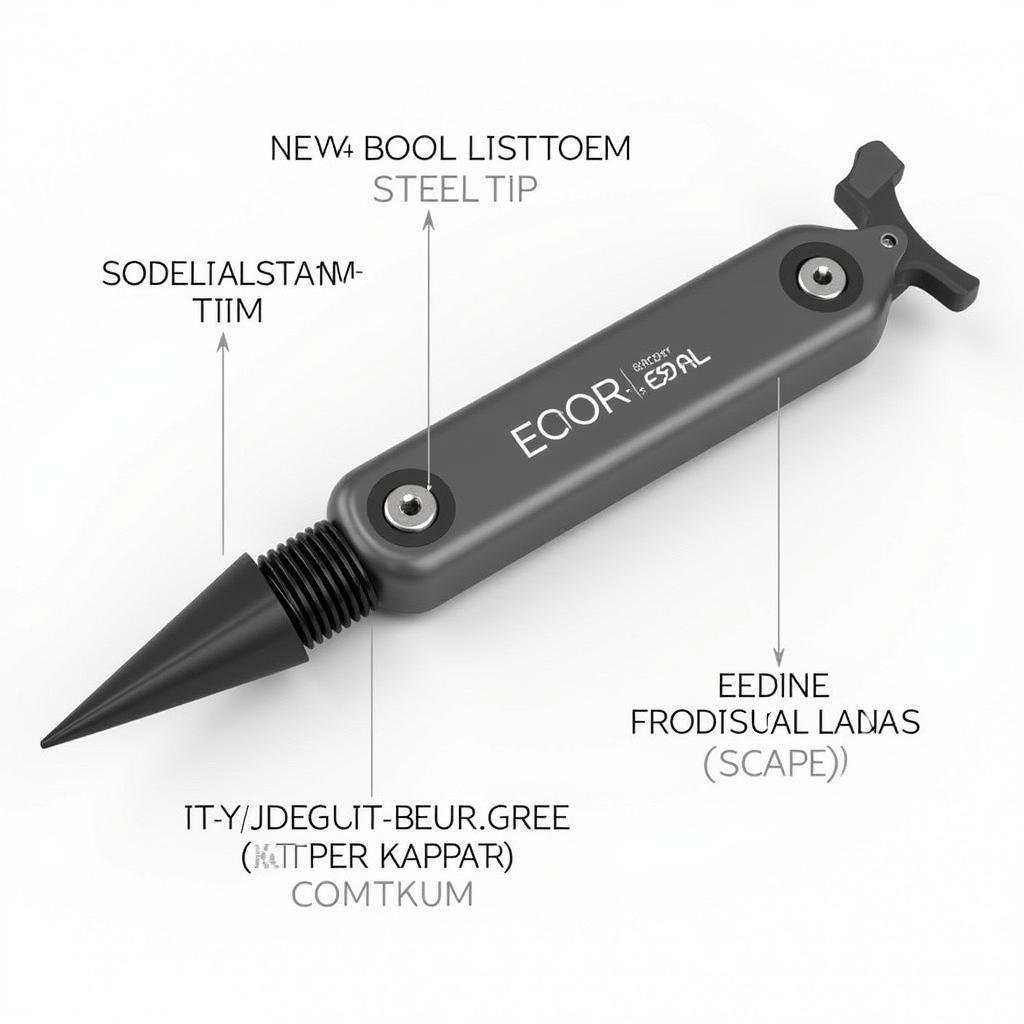 Close-up view of an owl escape tool showing its features