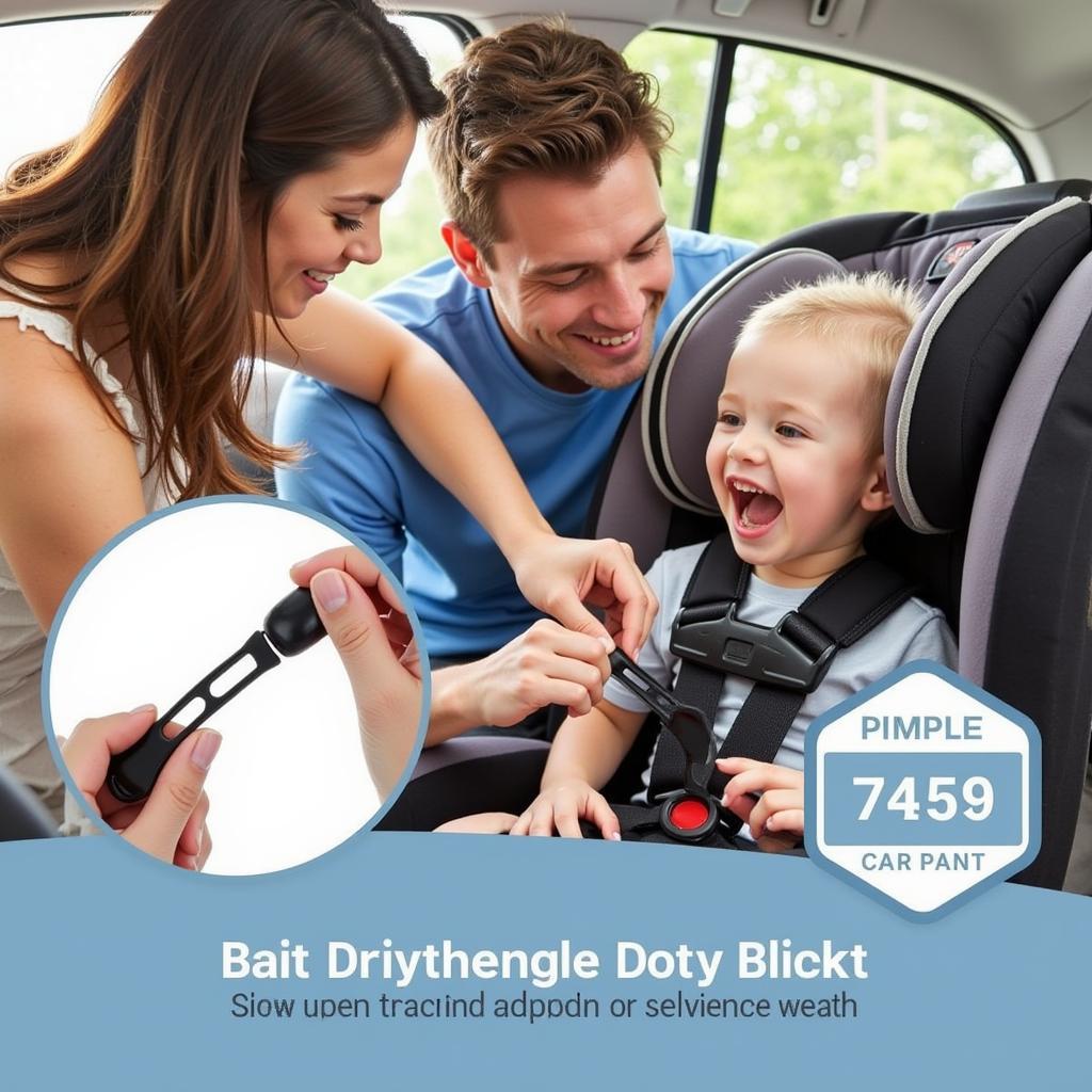 Parent Easily Unbuckling Car Seat with Tool