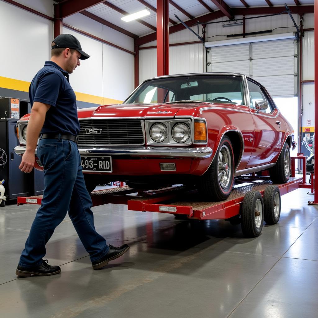 Performance Tool Car Dolly in Use