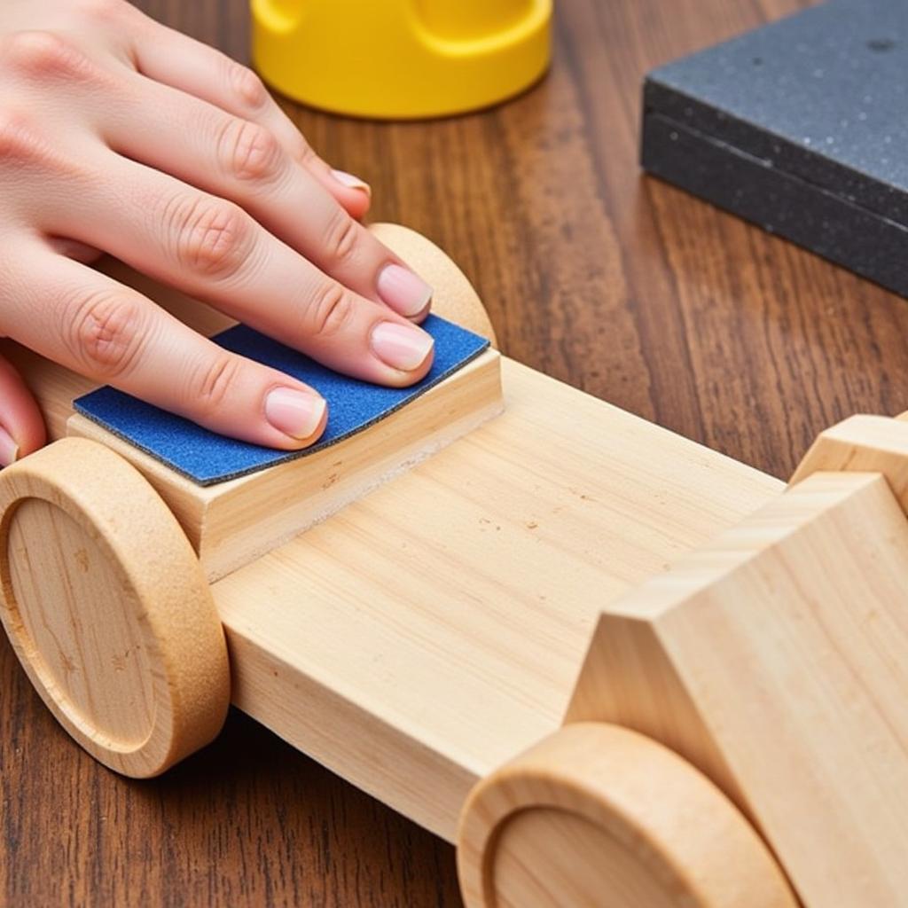 Sanding and Finishing a Pinewood Derby Car