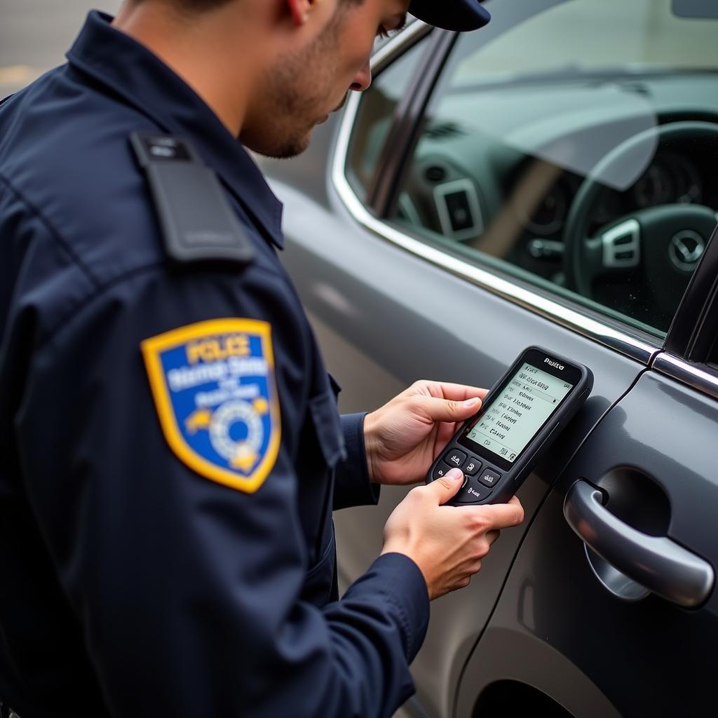 Police Using Electronic Car Unlock Tool