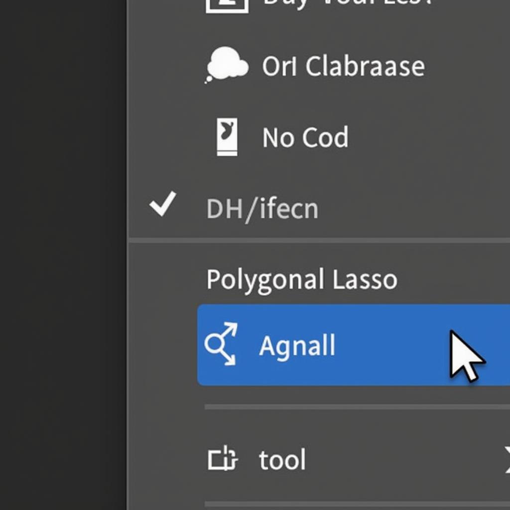 Polygonal Lasso Tool Icon in Photoshop