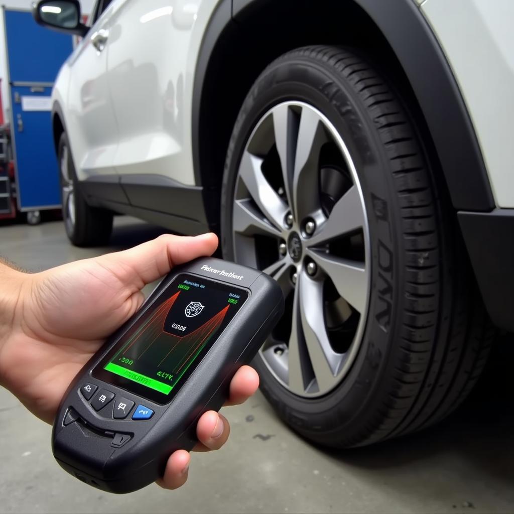 Portable Car Alignment Tool Setup