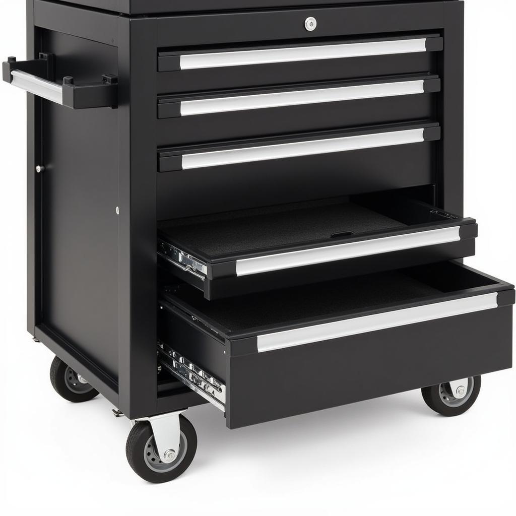 Portable Tool Box with Wheels and Drawers