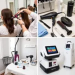 Professional Beauty Care Tools in a Salon Setting