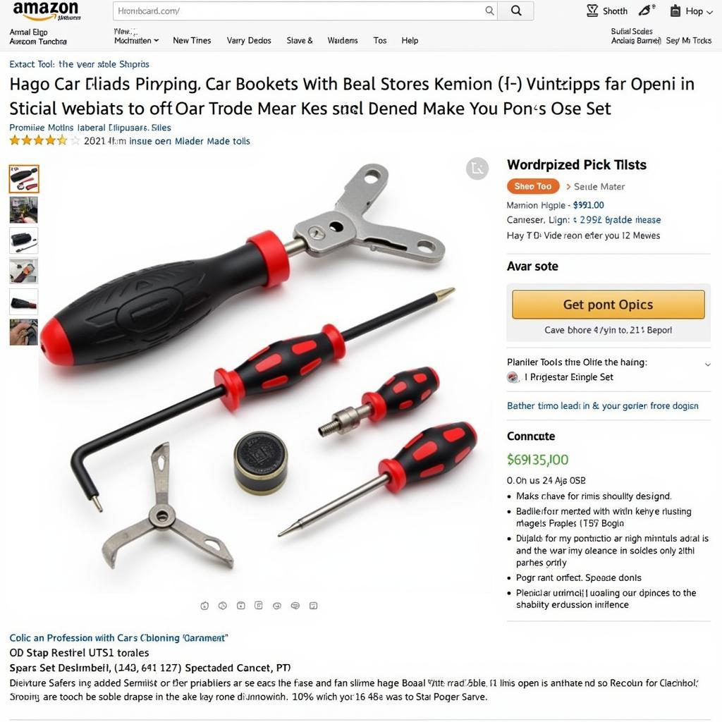 Professional car opening tools on Amazon