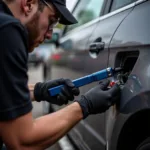 Professional Locksmith Opening Car Door