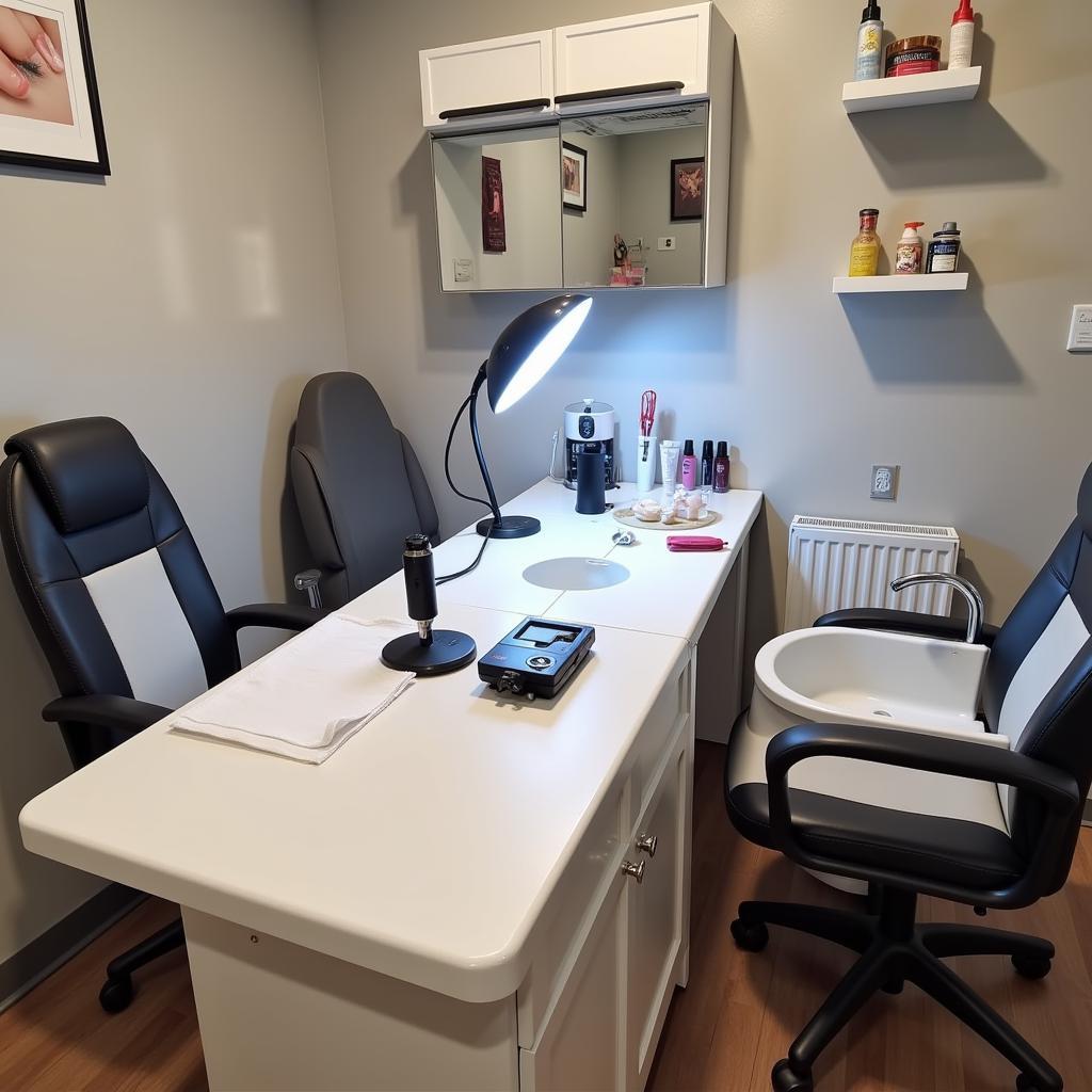 Professional Nail Salon Equipment Setup