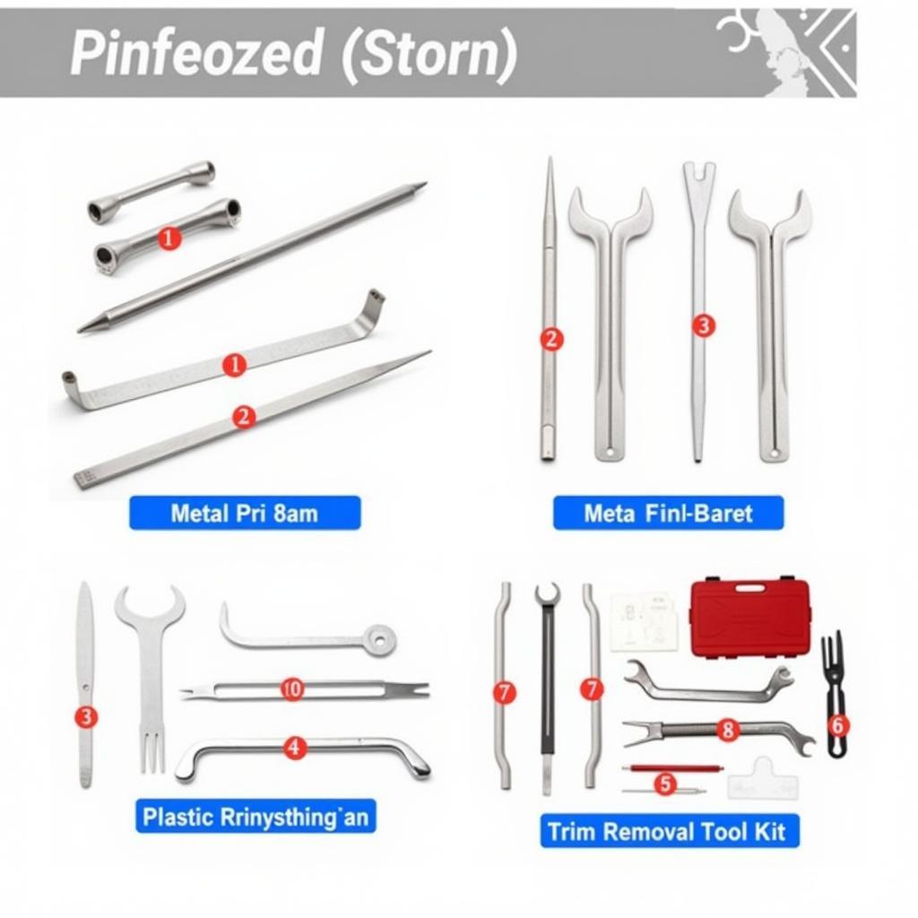 Different Pry Tool Types for Car Trim Removal