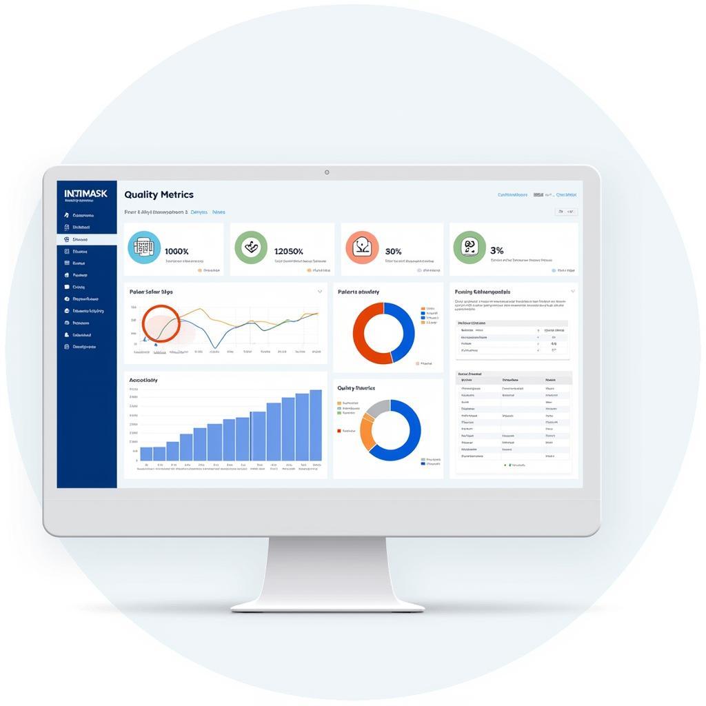 Healthcare Dashboard Showing Key Quality Metrics