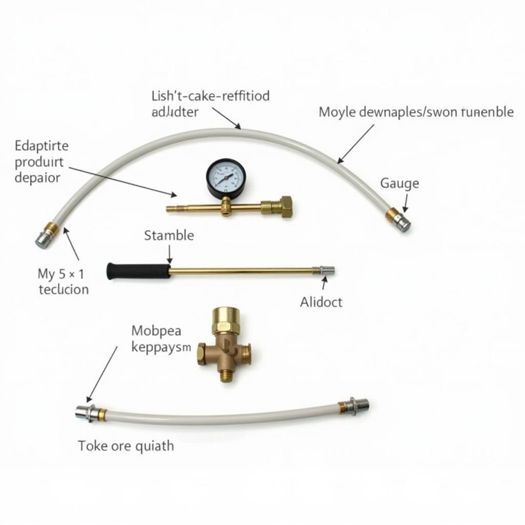 R134a Recharge Hose Tool Components