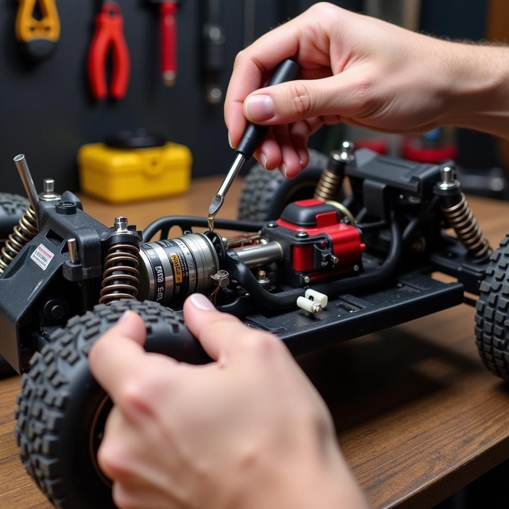 Upgrading an RC Car Using a Specialized Tool Box