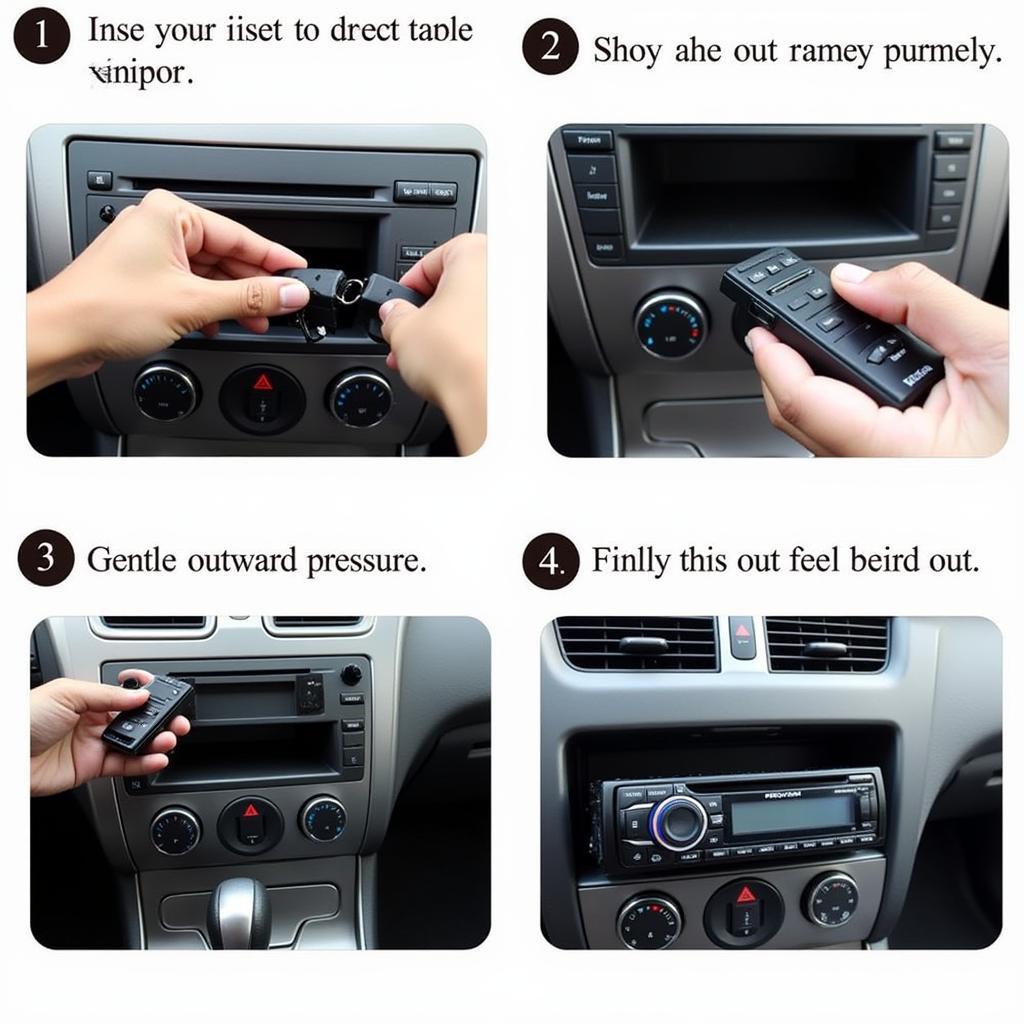 Removing a car stereo using the correct removal keys