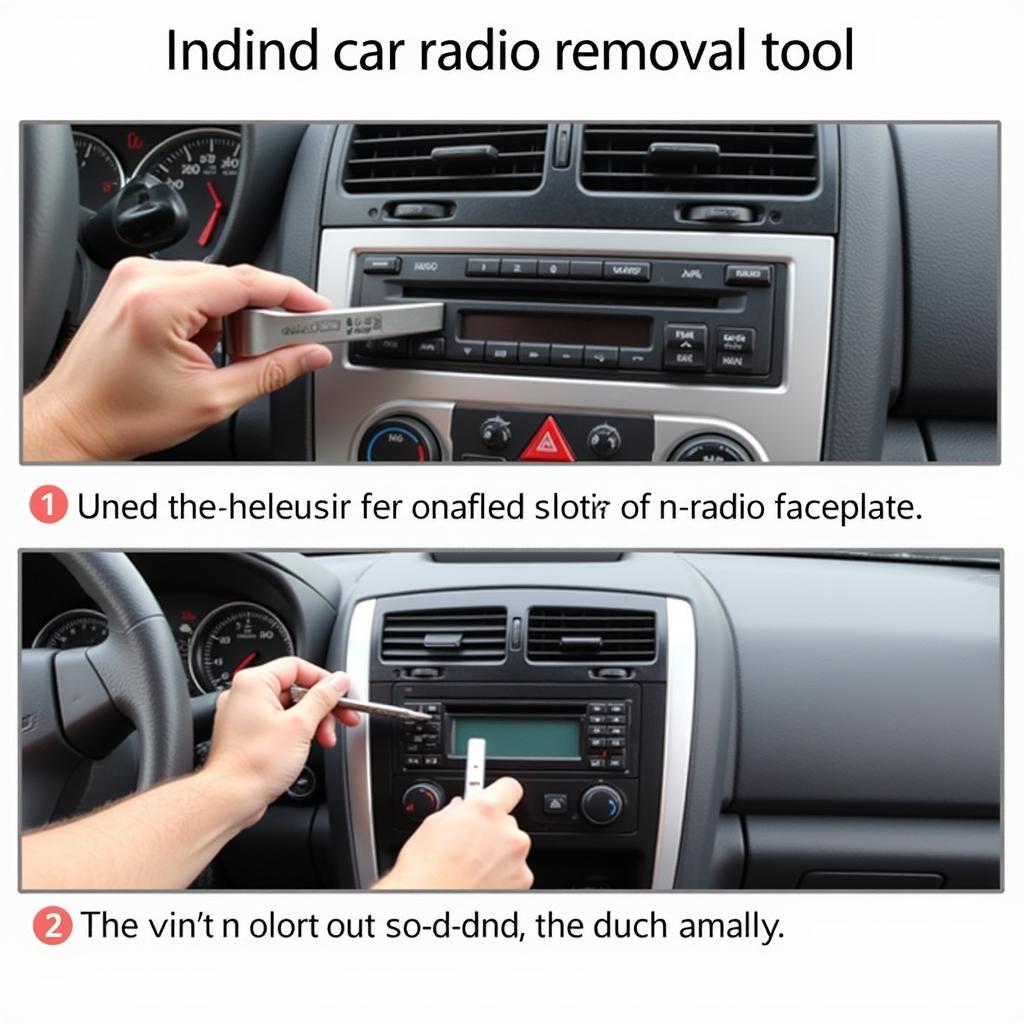 Removing Vauxhall Car Radio with Tool