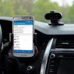 Samsung Phone Connected to OBD-II Port via Bluetooth