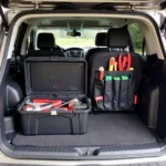 Secure Car Trunk Tool Organization