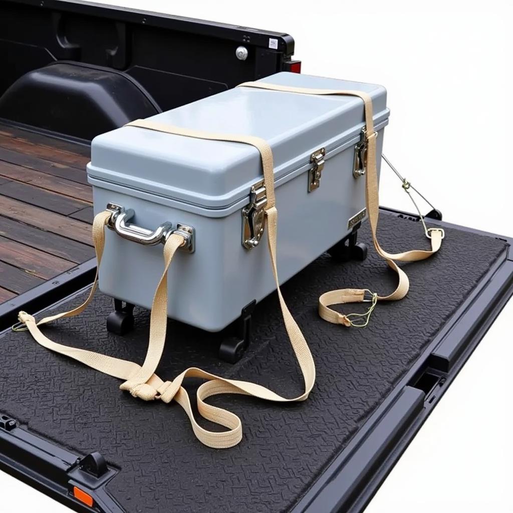 Securing a Tool Chest on a Trailer