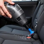 Shark Vacuum Crevice Tool Cleaning a Car's Interior