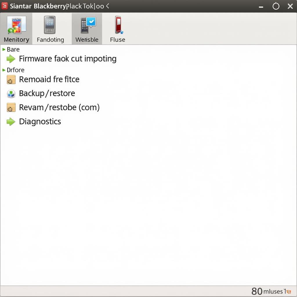 Siantar Blackberry Tool Interface Screenshot